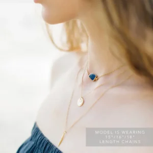 Natural Labradorite Necklace – 14k Gold Filled Slice Connector Choker